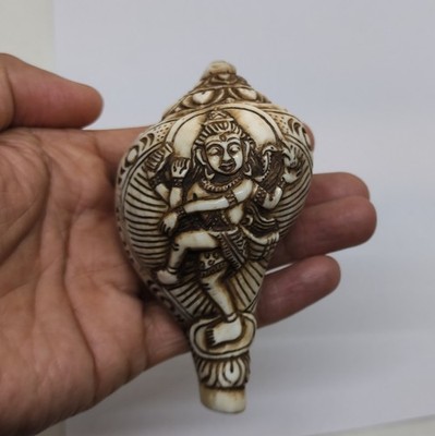 Handgefertigte Kleine Wasser-Schale Für Lord Dancing Shiva Muschel, M7
