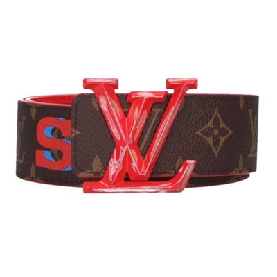 Louis Vuitton M0487 LV Pyramid 40MM Buckle Reversible Leather Men's 85/34 belt