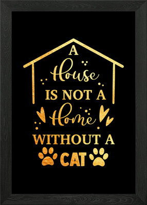 Katze gerahmtes Wandbild Poster Leinwanddruck Bild