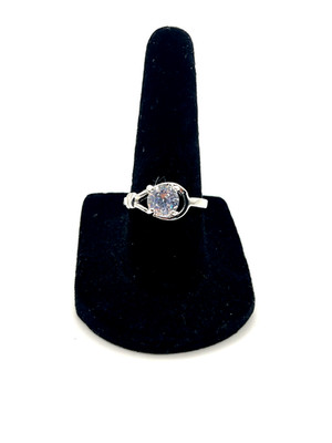 NEW WOMENS SZ 6.5 SILVER-COLORED UNIQUE CZ FASHION RING