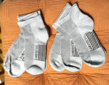 New Lot 4 Pr BAMBOO COOL Men's Athletic Ankle Socks Moisture Wicking Grey Large