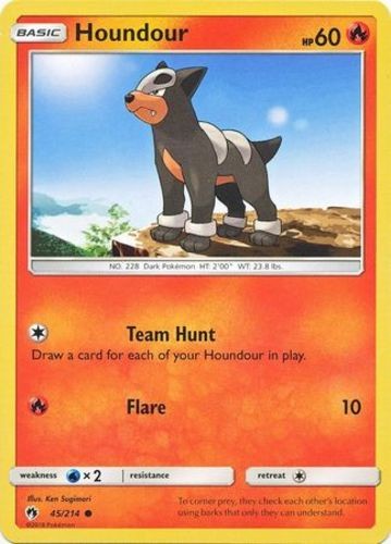 Houndour - 45/214 - Common - Heavily Played