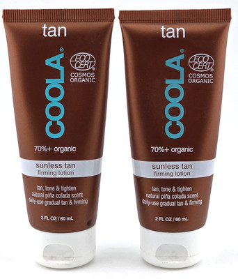 2 PACK COOLA SUNLESS TAN FIRMING LOTION 2 OZ EACH SEALED