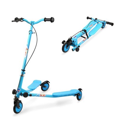 Swing Scooter, 3 Wheels Drifting Scooter/Wiggle Scooters with Adjustable Heig...