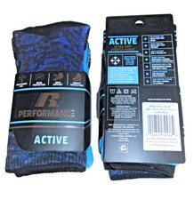 6 Pairs Boys Russell Performance Dri-Power Odor Protection Cushioned Crew Socks