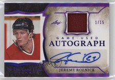 2020-21 Leaf ITG Used Game Purple 1/15 Jeremy Roenick #GUA-JR1 Auto HOF e0h
