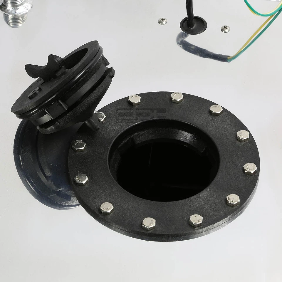 TANQUE DE PILA DE COMBUSTIBLE RACE DRIFT DE ALUMINIO PULIDO LIGERO DE 15 GALONES + REMITENTE DE NIVEL Foto 3 de 4