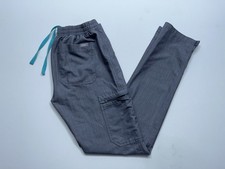 FIGS Yola Skinny Scrub Pants Womens Size XXS Heather Gray TW2000R 30 Inseam