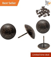 Upholstery Tacks Steel 1-inch Diameter Decorative Nailheads for Furniture 50 ...