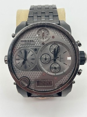 Diesel Herrenuhr Chronograph Multifunktion Stahl schwarz funktionsfähig