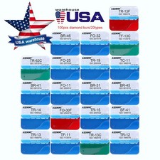 20packs/100Pcs Dental Diamond Burs for High Speed Handpiece Medium FG 1.6MM