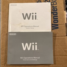 Nintendo Wii Operations Manual Set - Silver and White