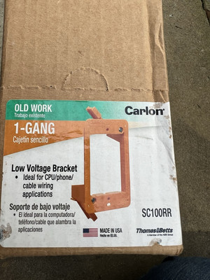 Carlon 1-Gang 2-1/4 In. x 3-1/4 In. Low Voltage Box SC100RR Pack of 12 Carlon