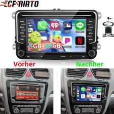 Für VW Scirocco 2008-2017 4+64GB Carplay Android 15 Autoradio GPS Navi Wifi Kam