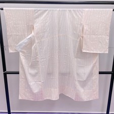 Japanese Kimono 89 Nagajuban Juban Pure Silk Pale Pink Tie-Dye