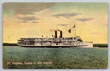 Toronto Ontario Paddle Steamer SS Kingston Thousand Islands Postcard Violet Hill
