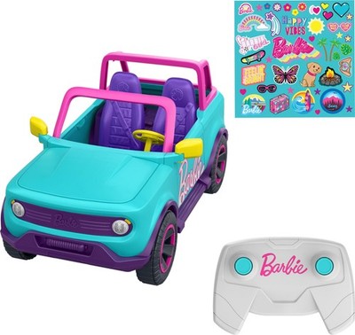 Barbie Hot Wheels RC SUV, Remote-Control Vehicle That Fits 2 Fashion Dolls &