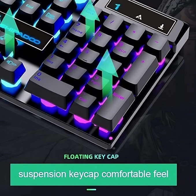 Mechanical Gaming Keyboard RGB Backlit Wired USB 104 Keys for PC Laptop - Image 4 of 4