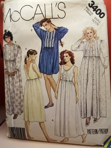 Vintage McCall's Pattern # 3400 Miss Size,Small Petite, Complete Uncut 1980's