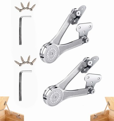 Toy Box Hinges Soft Close - Adjustable Chest Hinges for Wooden Box Chest Benc...