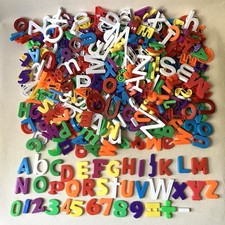 Magnetic Alphabet Letters Numbers Vintage Modern - Mixed Lot Of 435
