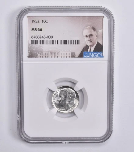 MS66 1952 Roosevelt Dime 10c NGC Special Lbl *8455