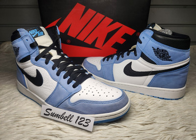 Nike Air Jordan Retro I 1 OG University Blue High UNC Men s  Size 13 555088-134
