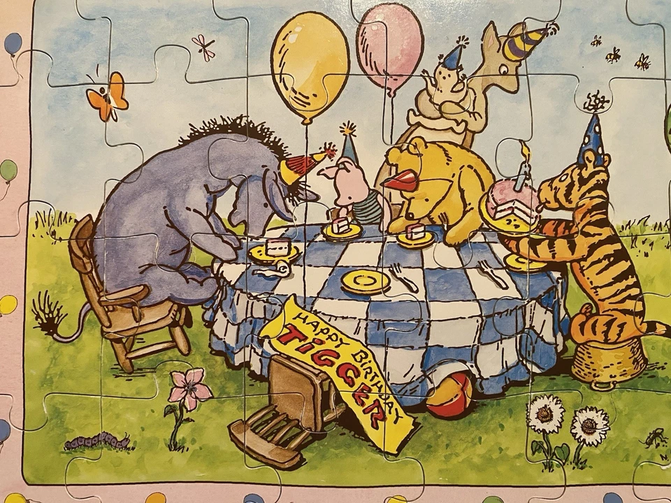 Rompecabezas de madera vintage Schylling Disney clásico Winnie the Pooh 24 piezas Foto 2 de 4