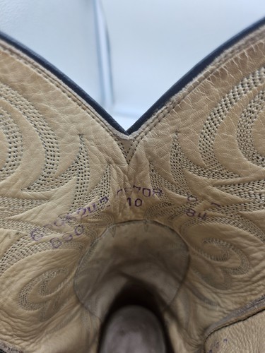 Dan Post donna stivali da cowboy vintage pelle di lucertola taglia 10 grigio e marrone - Foto 13 di 14