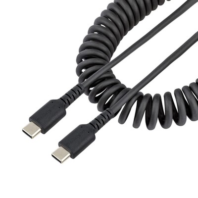 STARTECH.COM 3ft 1m USB C Charging Cable Coiled Heavy Duty Fast Charge & Sync US