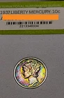 1937 Mercury Silver Dime Toned. #334
