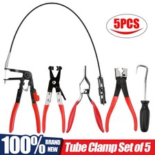 5pcs Hose Clamp Pliersremover Kit With Long Reach Wire Spring Hose Clamp Pliers