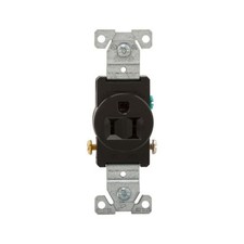 Eaton Wiring Devices 817BK - Recp Single 15A 125V 2P3W Str Swire BK - 1EA