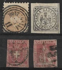 ITALIAN STATES LOT OF 4 CLASSIC STAMPS SARDINIA PARMA PAPAL LOMBARDY USED