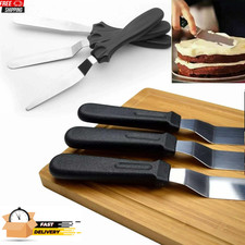 3Pcs Stainless Steel Spatula Set Cake Decorating Palette Knives Icing Tools UK