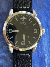 ESQ-MOVADO BEACON ES02.1.14.5615 SWISS QUARTZ FULL STAINLESS GORGEOUS WATCH 100%