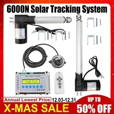 Complete Dual Axis Solar Panel Tracker 6000N 12V Electronic Sun Track System Kit