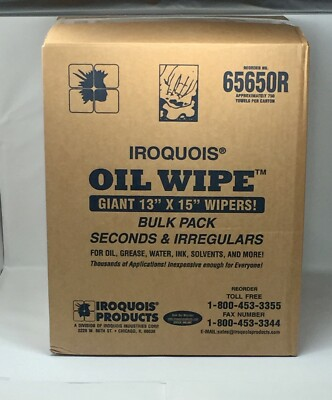 #ad Iroquois Products Giant 13quot; x 15quot; oil wipes $42.70