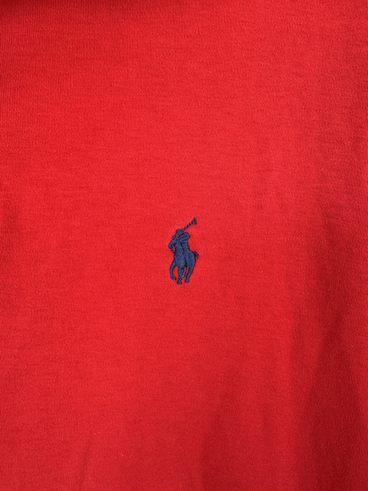 Polo Ralph Lauren rossa grande manica corta top marrone pony classico 3 bottoni