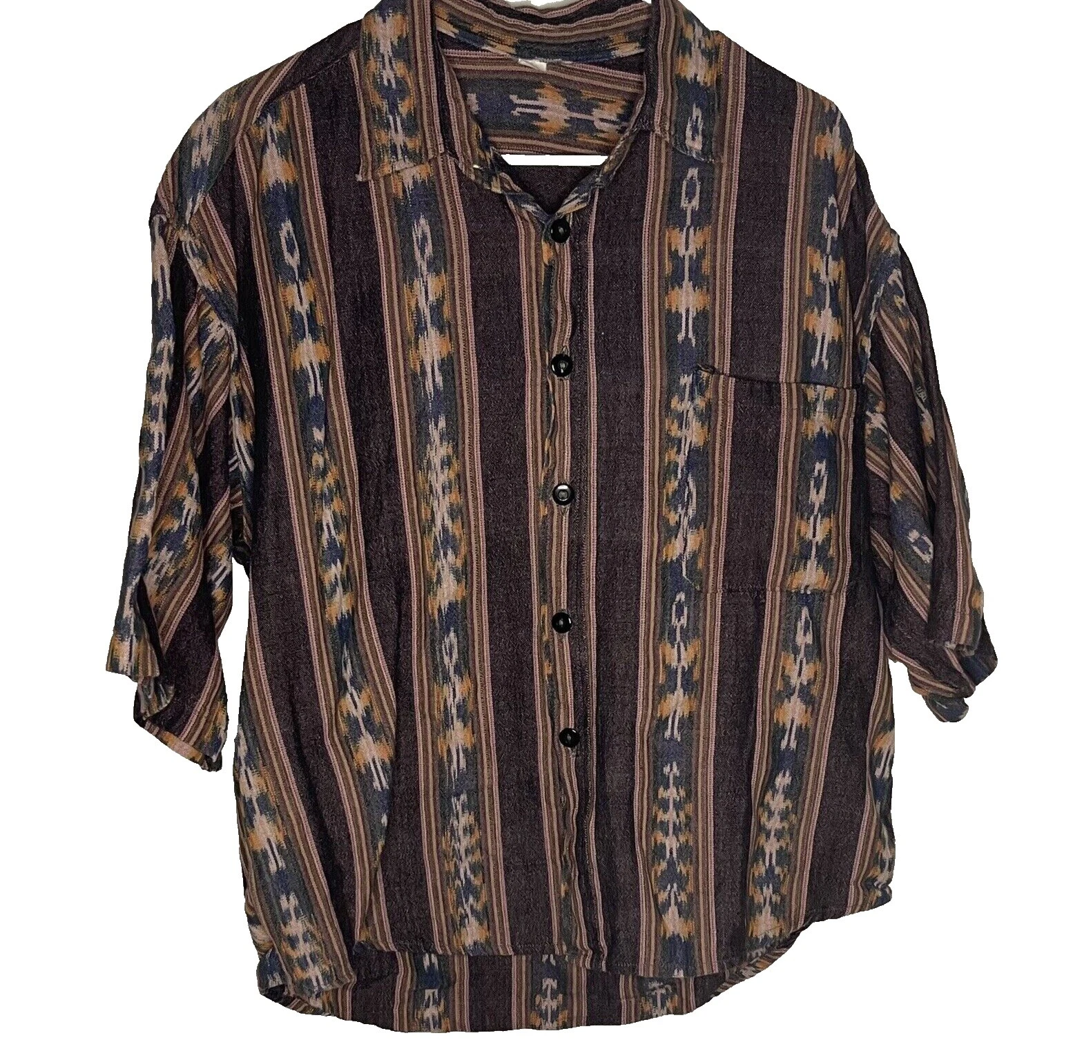 Campesino/étnico vintage cotton Casual Shirts for Men