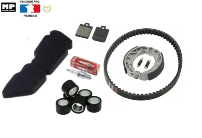 Kit Révision Courroie + Filtres + Bougies Pour Piaggio X7 125 / Evo 2008-2011