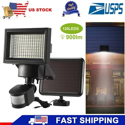 SOLAREK 120 LED Outdoor Solar Flood Light Motion Sensor Wall Lamp Garden Security Lights