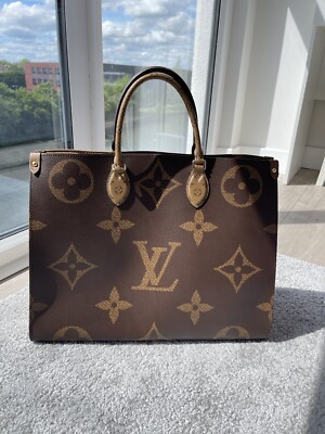 Onthego Gm Light Brown Louis Vuitton Bag LOUIS VUITTON Reverse