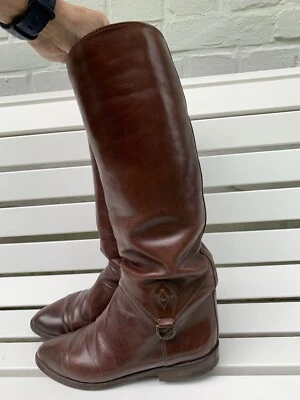 STIEFEL: weiche Luxus Lederstiefel, Reitstiefel Stil, 37,5, Braun komplett Leder - Bild 1 von 4