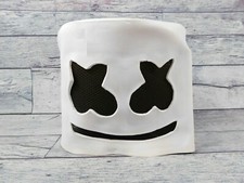 Happy Smile Marshmello Latex Full Head LED Lighting Mask for DJ Party Costume