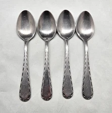 Vintage Rogers Co Korea Stainless Steel Flatware Charisse 4 Place Soup? Spoons