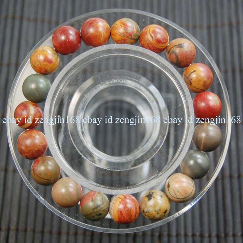 Pretty 10mm Multicolor Tourmaline Round Gemstone Beads Bracelet - Foto 8
