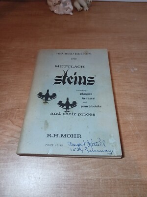Vintage Book: Mettlach Steins and Their Prices by R.H. Mohr Revised 1970