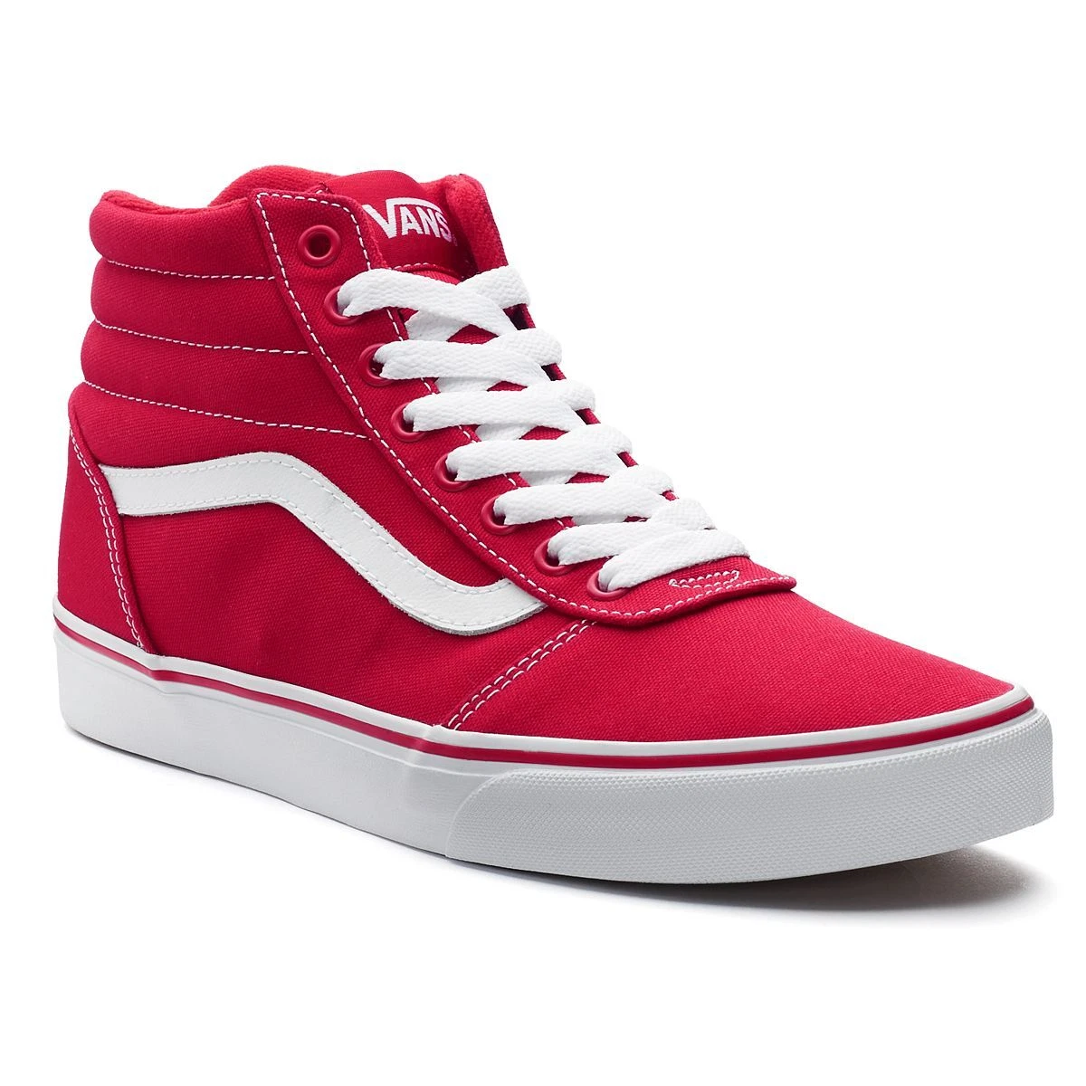 VANS SCARPE DA SKATE Ward Hi Skate da uomo tela rossa VN0A38DNOLM nuove con scatola skateboard
