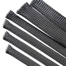 Black Expandable Braid Sleeving Flexible Wires Mesh Sleeves Cable Cord Protector